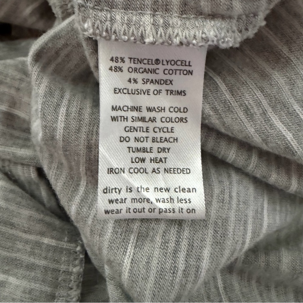 Toad & Co Windemere II Gray White Striped Short Sleeve Dress - Picture 6 of 6